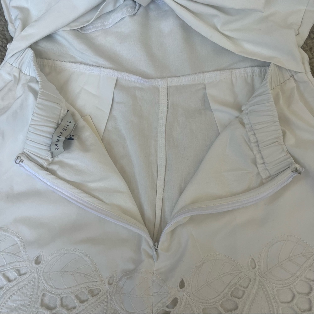 NWT ANTHROPOLOGIE Ranna Gill Shiffly Romper in White - Size XS - Picture 12 of 15